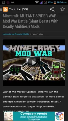 PopularMMOs Videos android App screenshot 1